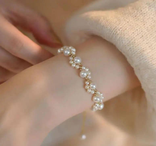 1 Pc Resin Plated Beautiful Pearl Bracelet